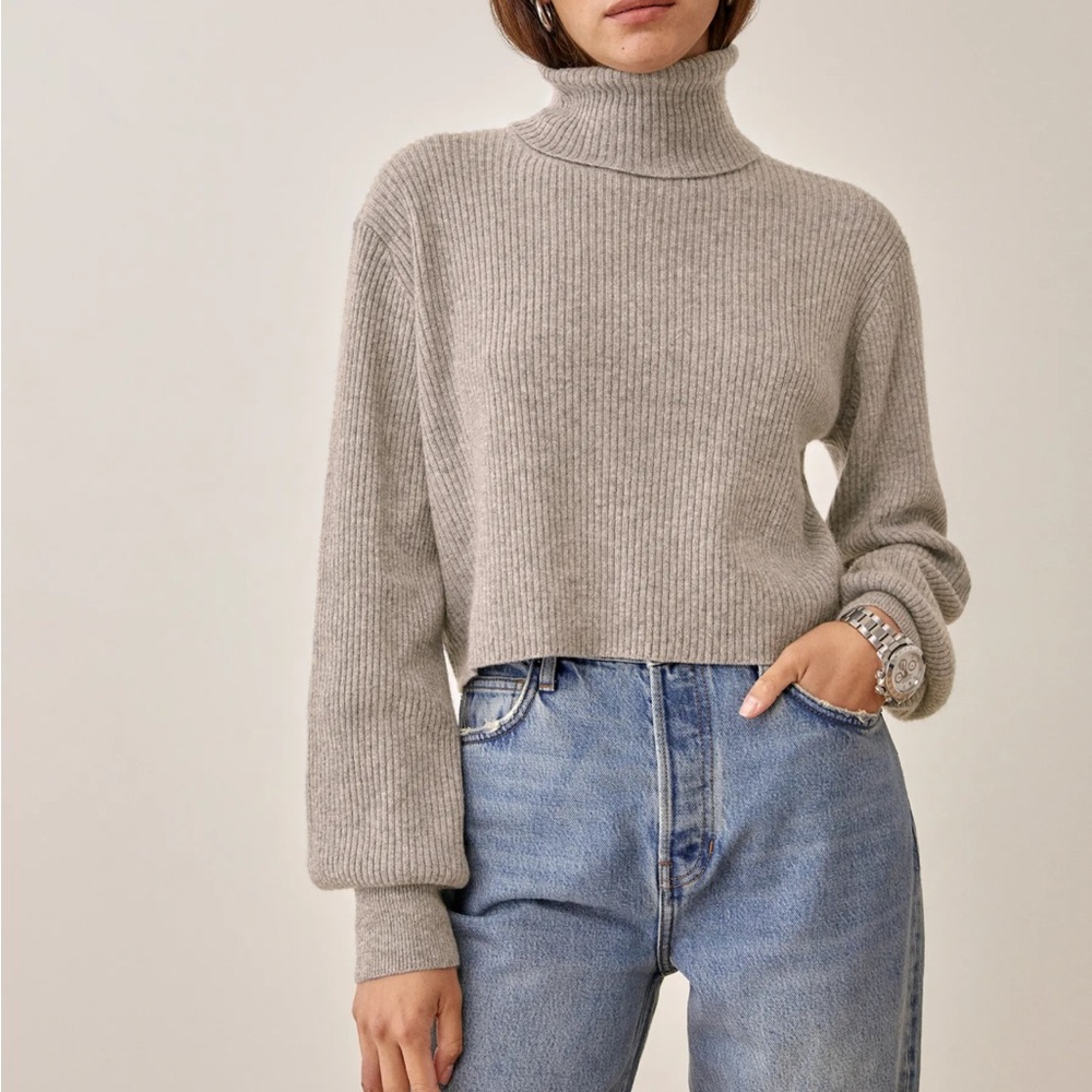 Reformation Cashmere Cropped Sweater